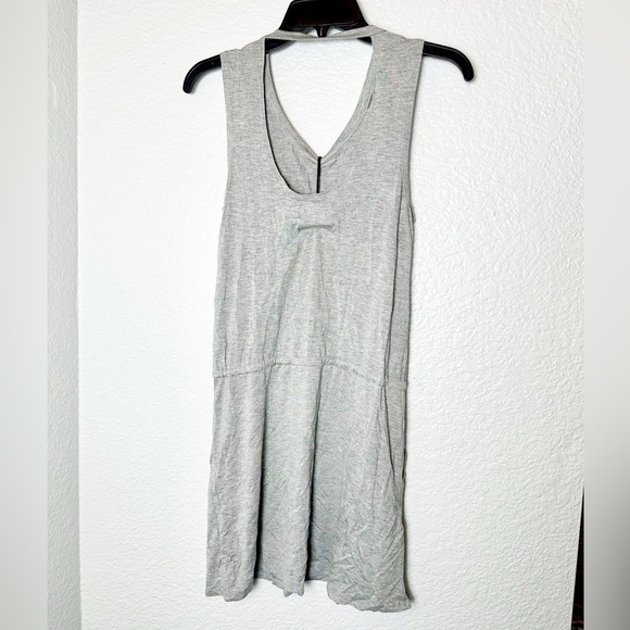 NWT Chaser Gray Sleeveless Drawstring Dress - Picture 3 of 3